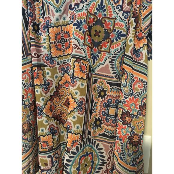 Democracy Blouse Womens 3X Multicolor Multi Design Sheer Boho Top - Picture 7 of 9